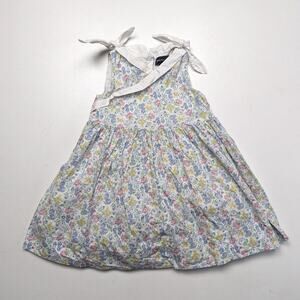 Ralph Lauren Dress Girls Size 24m Blue Floral Sundress